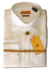 Twill White Cotton Barrel Cuff Dress Shirt